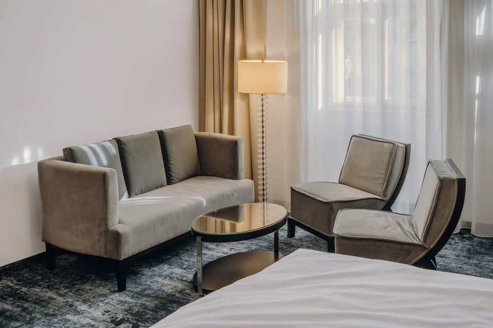 Superior Double Room, River View | Select Comfort beds, in-room safe, laptop workspace, blackout drapes