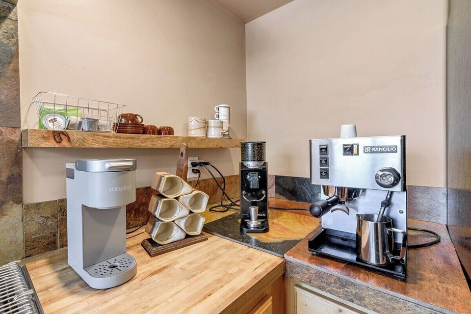Coffee bar area in the kitchen