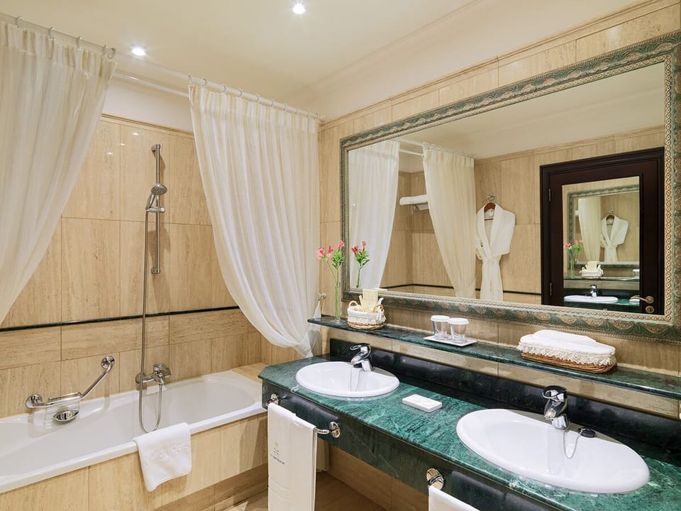 Hair dryer, bathrobes, slippers, bidet