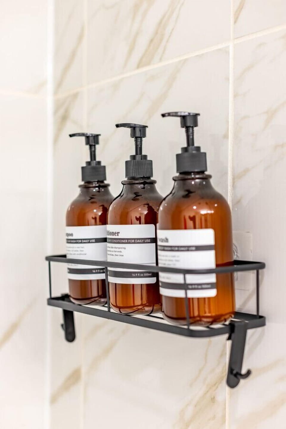 Shampoo, Body Wash & Conditioner in all 3 Bathrooms