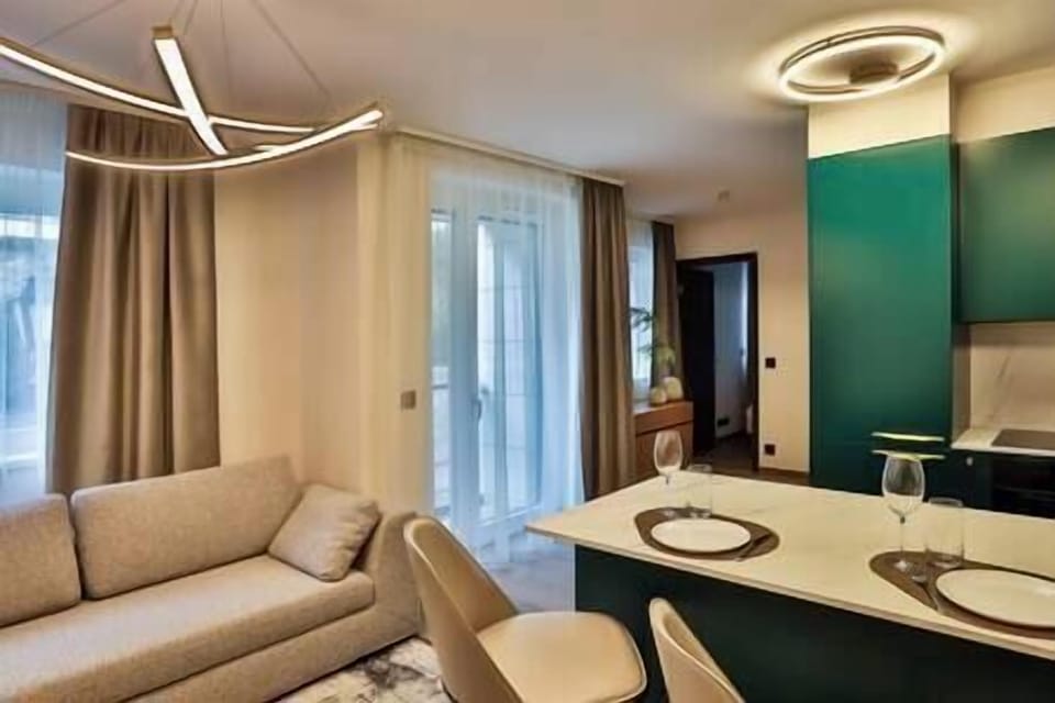 Living room with kitchen