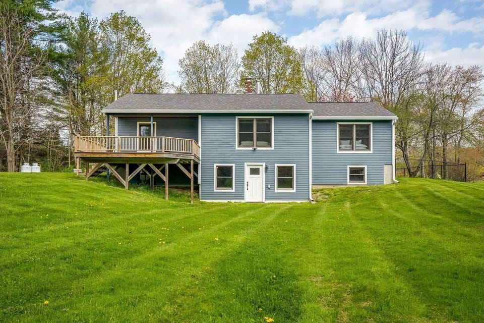 Back yard and deck
