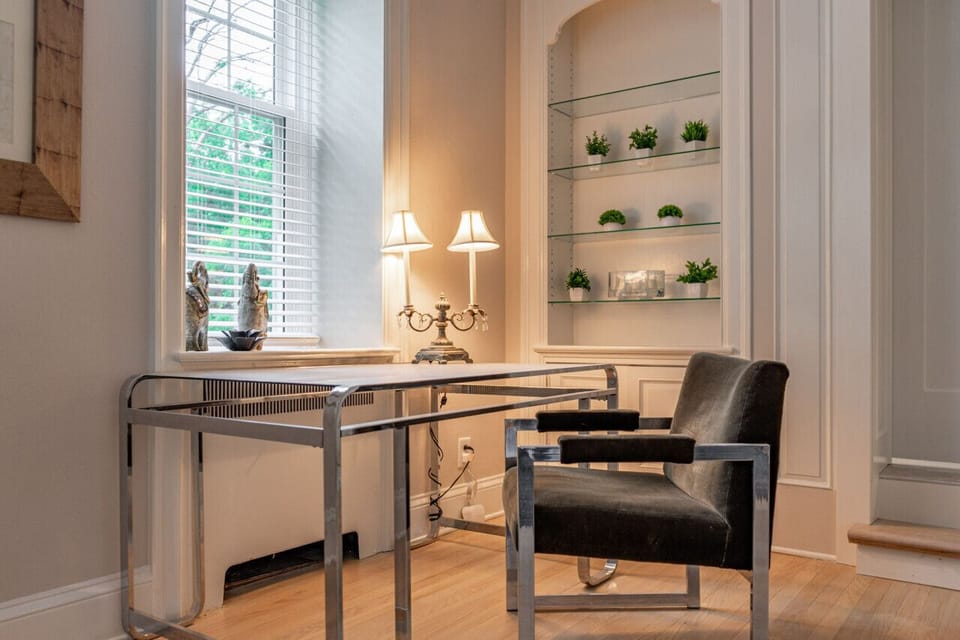 Dedicated workstation located in Master bedroom
