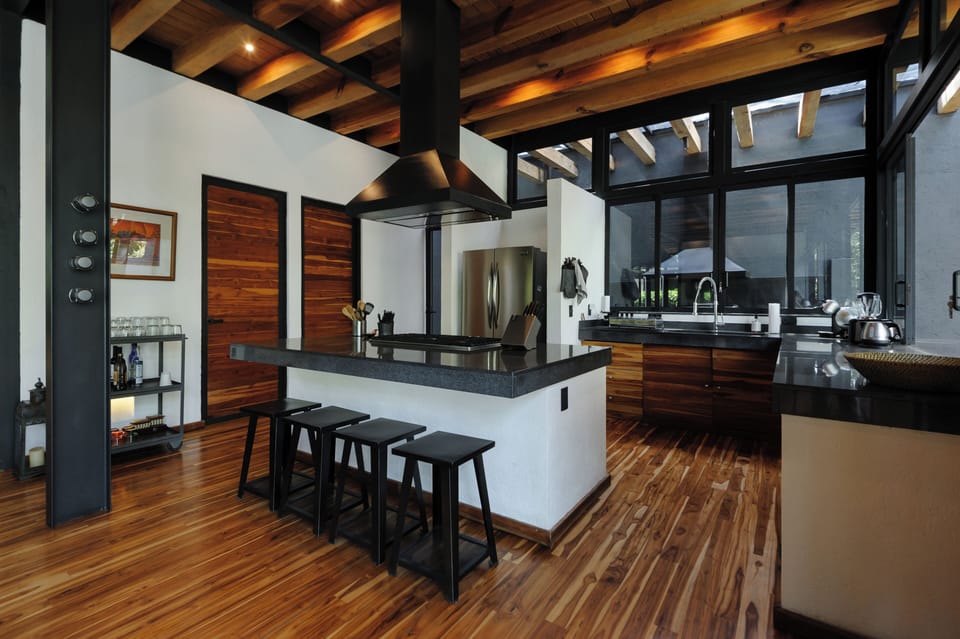 Deluxe House | Private kitchen | Coffee/tea maker, full-size fridge, microwave, oven