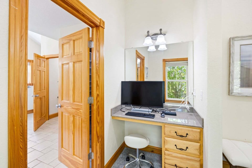 The King Master Bedroom, featuring a Private Bathroom, provides a serene retreat on the main level!