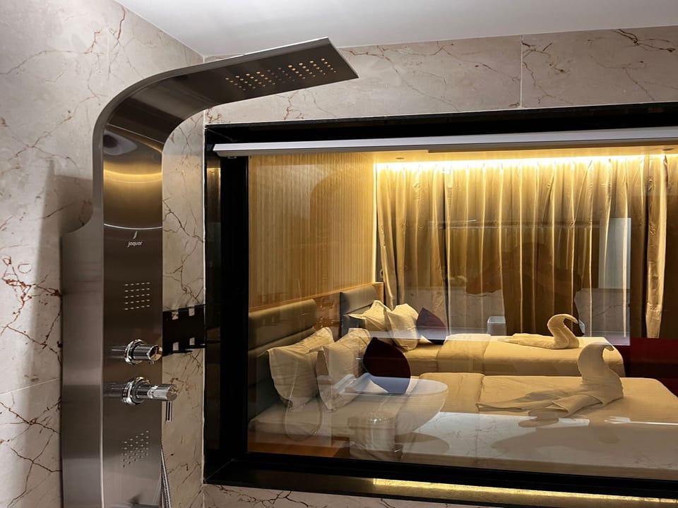 Deluxe Twin Room | Bathroom | Shower, soap, shampoo