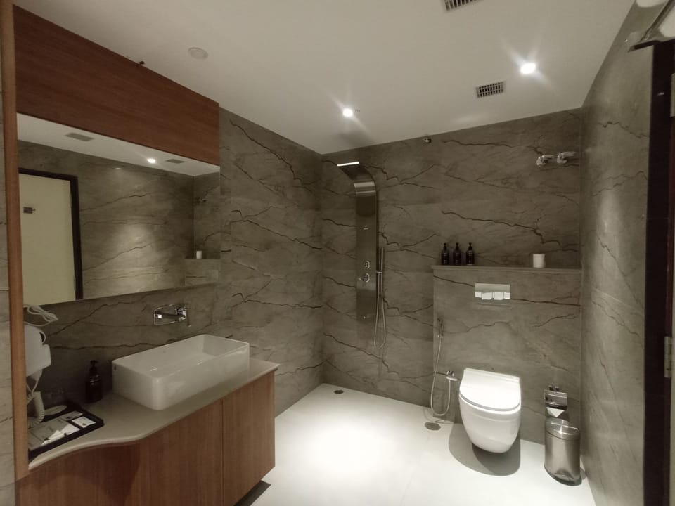 Shower, soap, shampoo