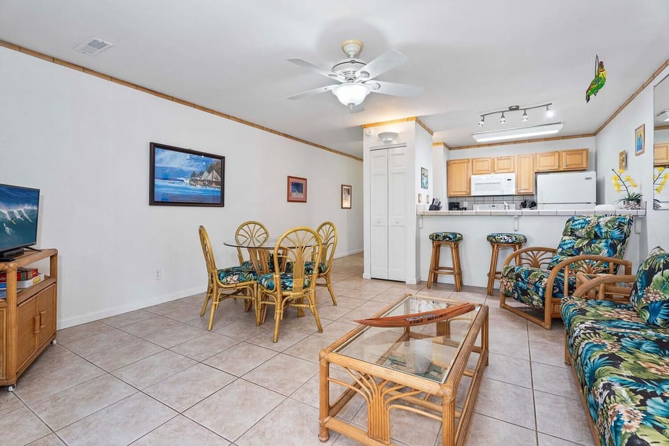 Take in the bright and open layout, combining the dining area and kitchen, making it easy to entertain or enjoy meals together.
