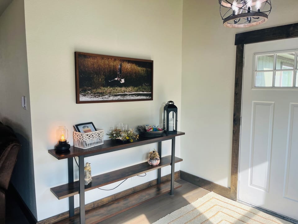 Entry way with chocolate, graham crackers and marshmallows