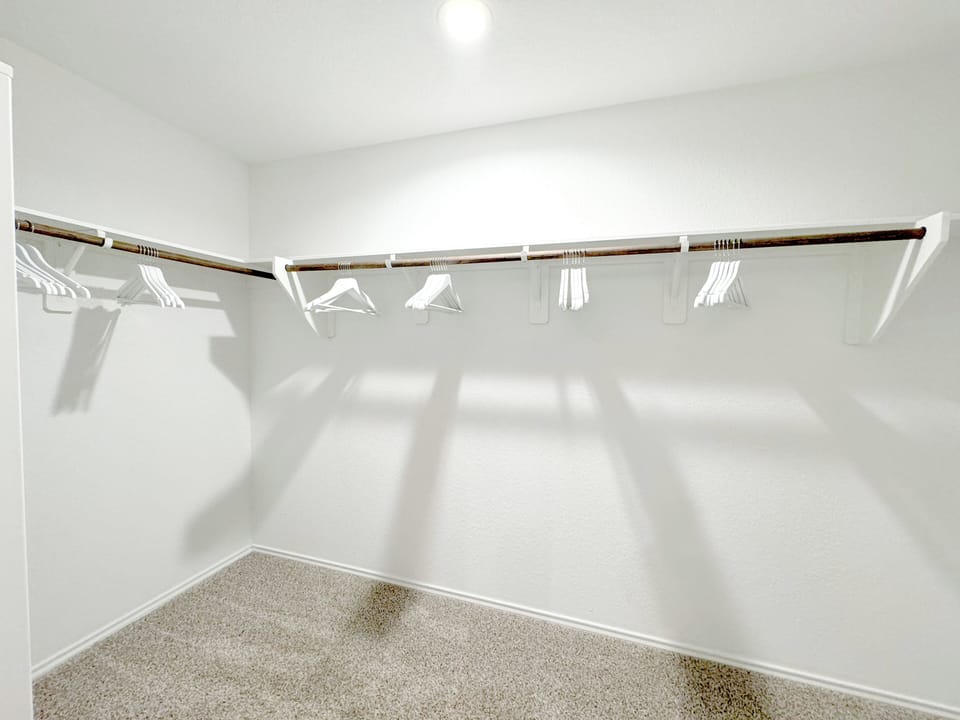 Large walk-in closet from Master bedroom