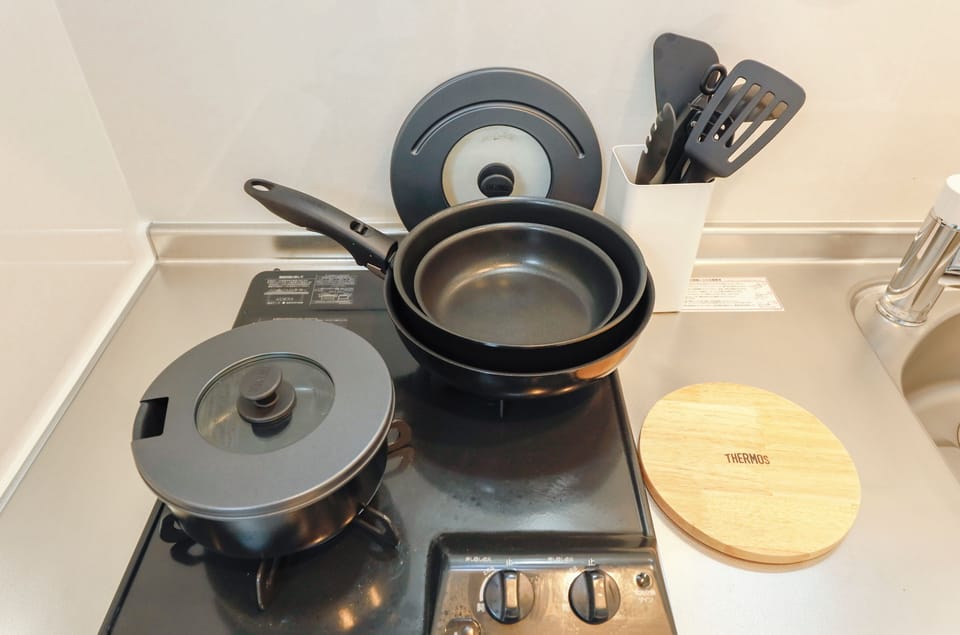2-person Accommodation , Non Smoking | Private kitchen | Mini-fridge, microwave, stovetop, cookware/dishes/utensils