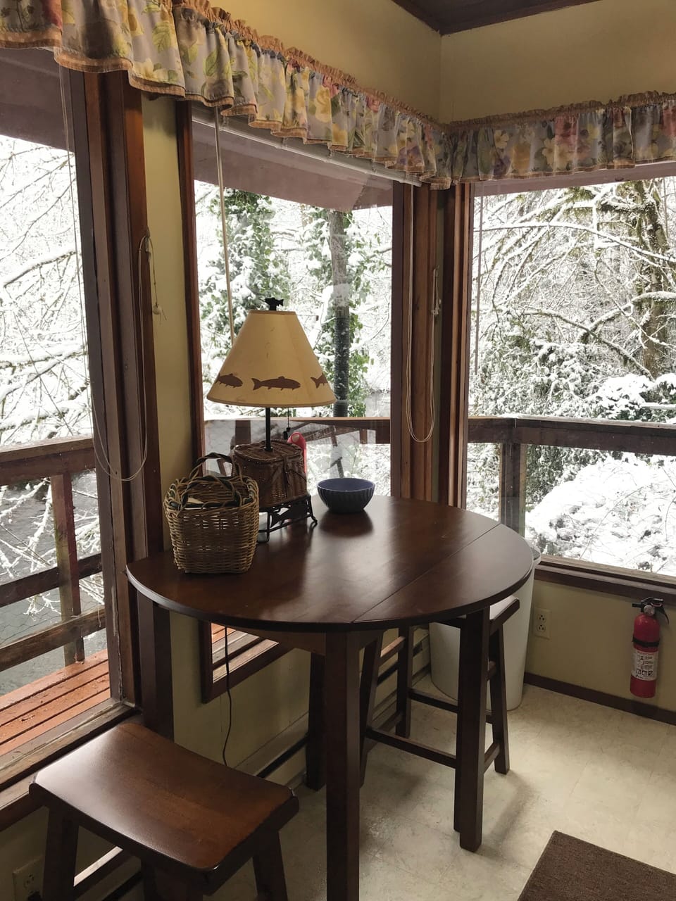 Breakfast nook in kitchen