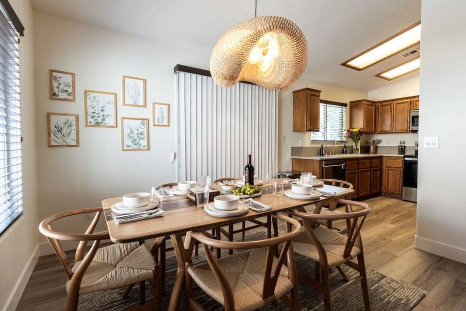 Modern and unique dining area.