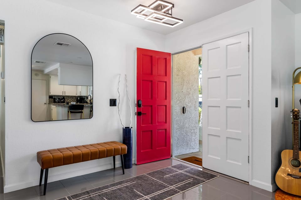 Welcoming red door