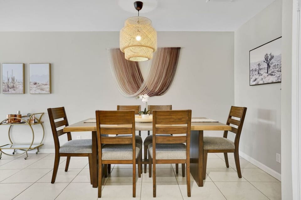 Stylish dining area