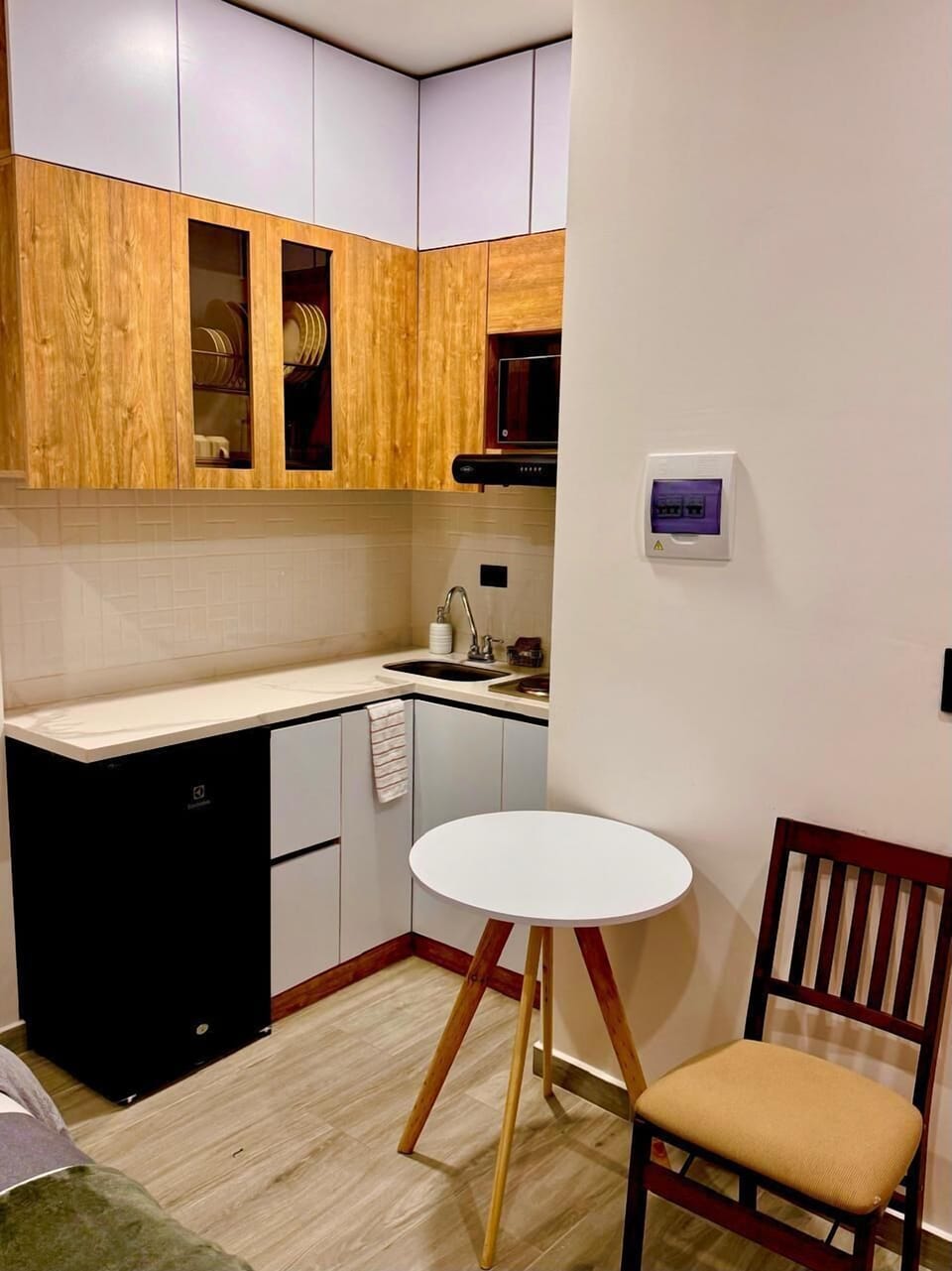 Standard Apartment, Balcony, City View | Private kitchen | Coffee/tea maker