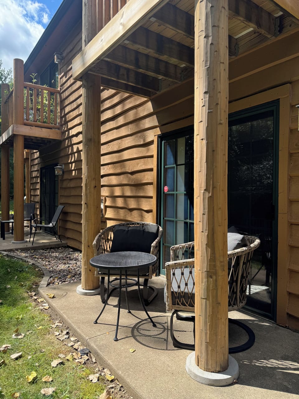 Back patio seating