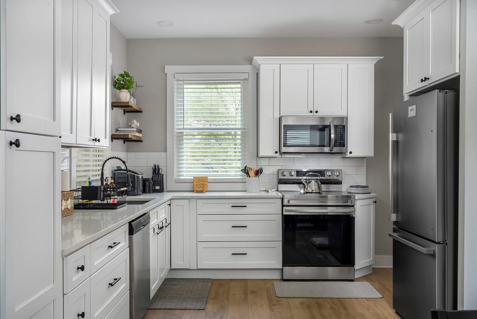 The kitchen is fully equipped with everything you will need to cook a meal with your group