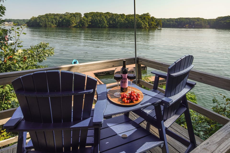 Indulge in a glass of wine on our favorite spot of the house