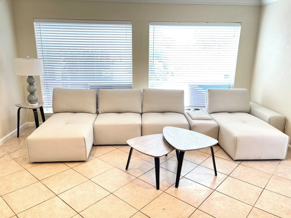 Living Room Couch 🛋️ With Integrated Surround System 🎶