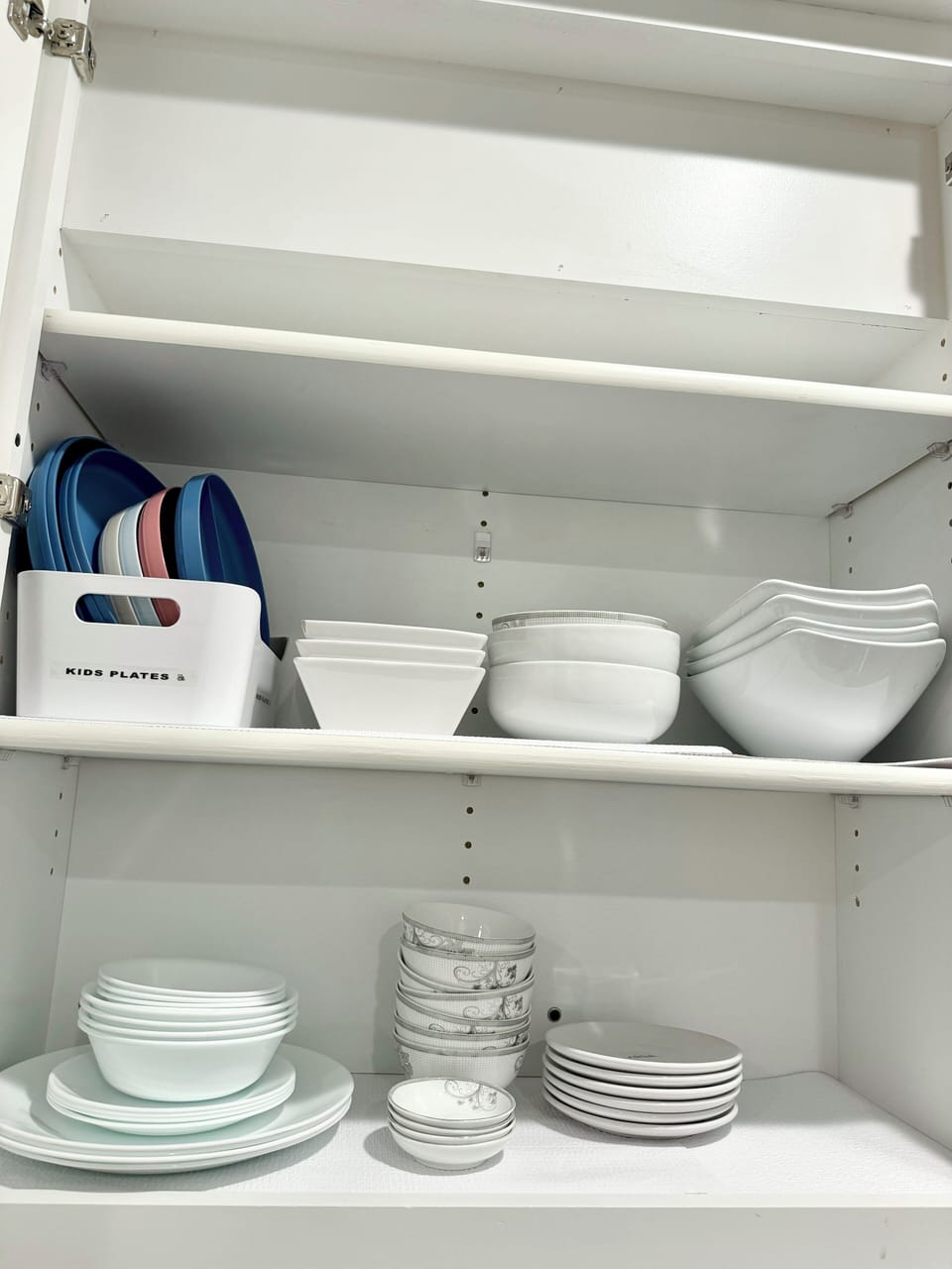 Bowls and plates. Safe plastic dish ware for children also available.