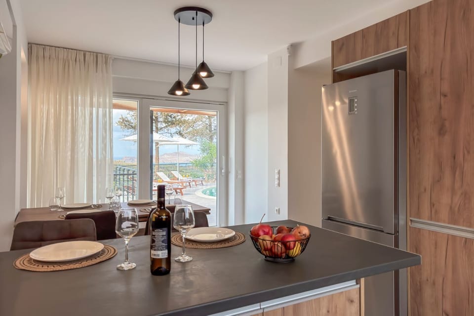 Villa, 3 Bedrooms, Private Pool, Sea View | Private kitchen | Stovetop, electric kettle, toaster, highchair