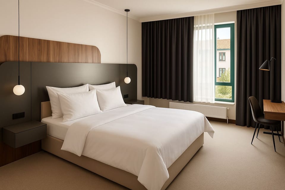 Standard Double Room, 1 Queen Bed, Non Smoking, City View | Premium bedding, minibar, soundproofing, iron/ironing board (on request)