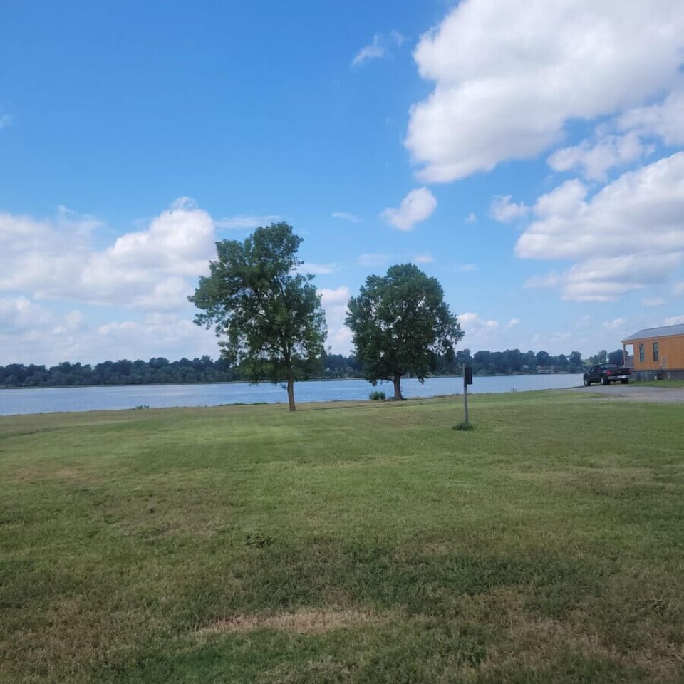 Front lawn on Lake Chicot