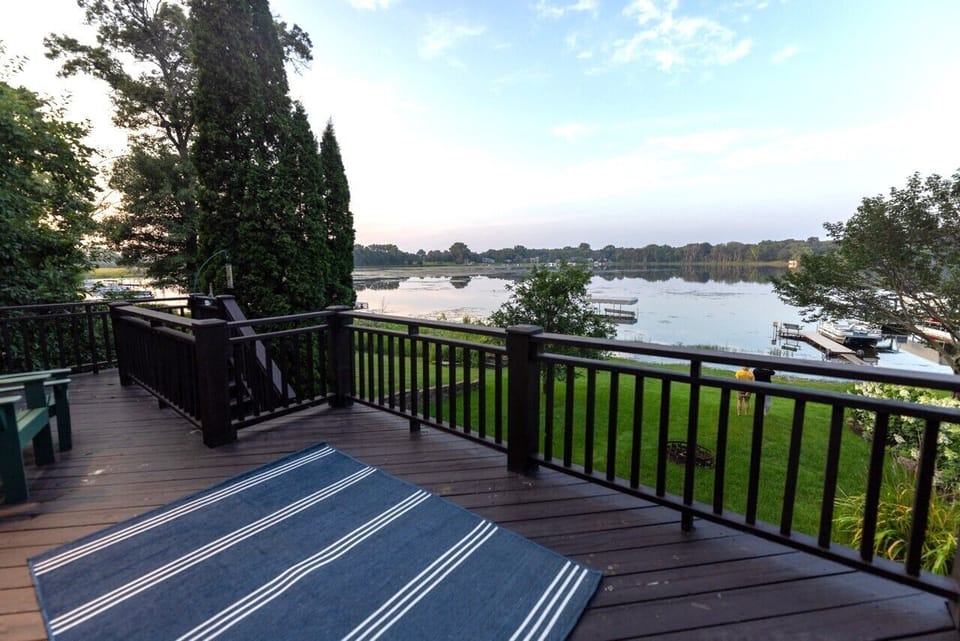 Lake view from wrap around deck