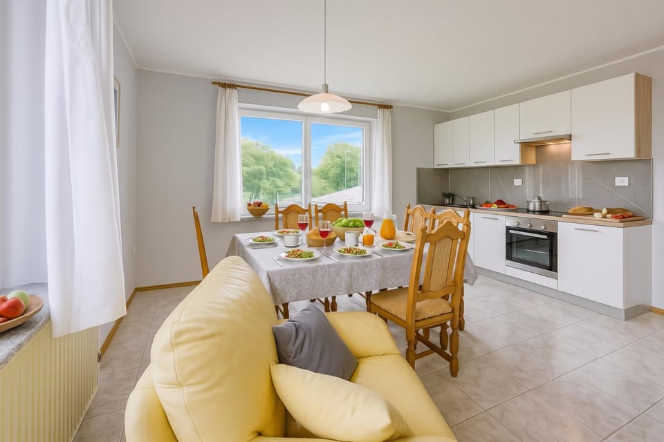 Kitchen and dining area