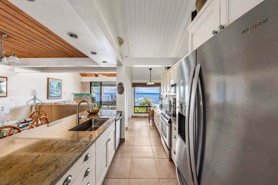 Enjoy the view of the Pacific while preparing your family meal
