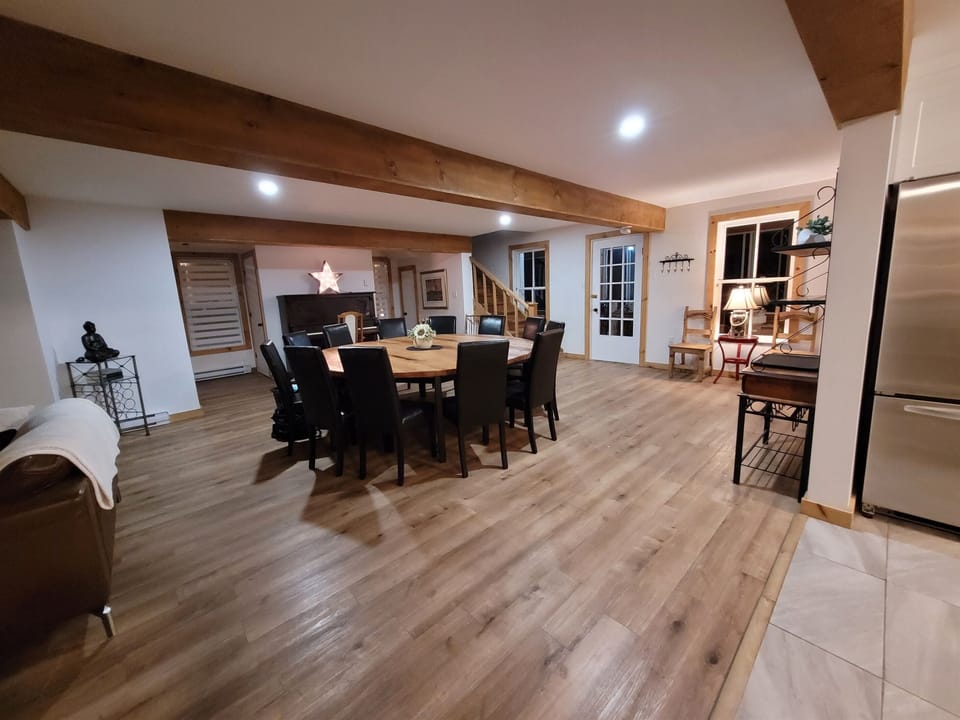 View of dining area from kitchen