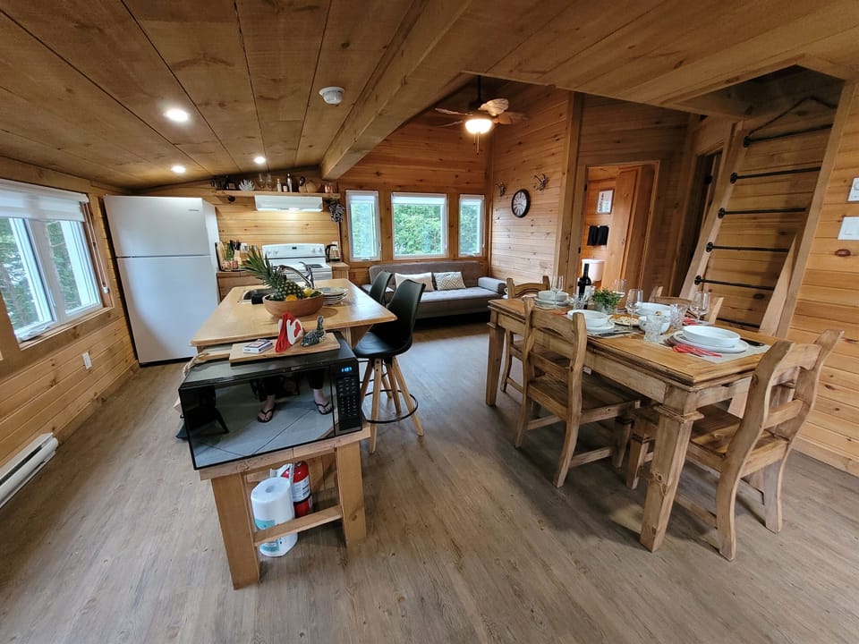 View of dining area and into kitchen and seating