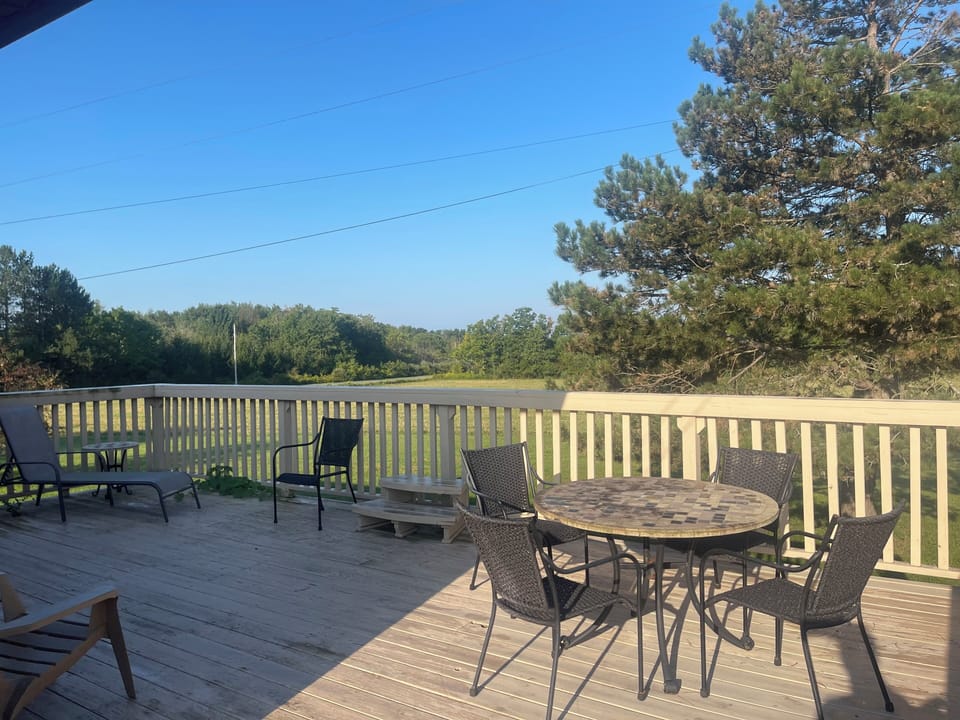 Deck with patio furniture