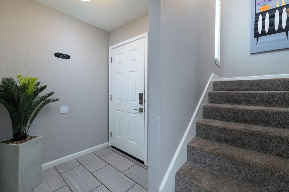 Front Entry and stairs to second floor.