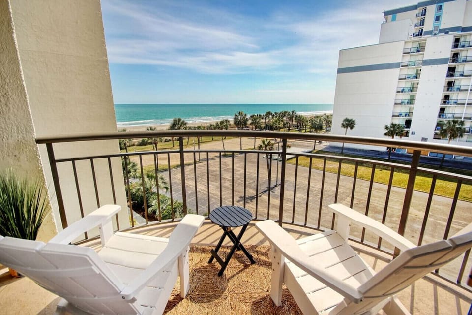 View from the balcony. Watch the dolphins swim by at sunrise while you have your morning coffee!