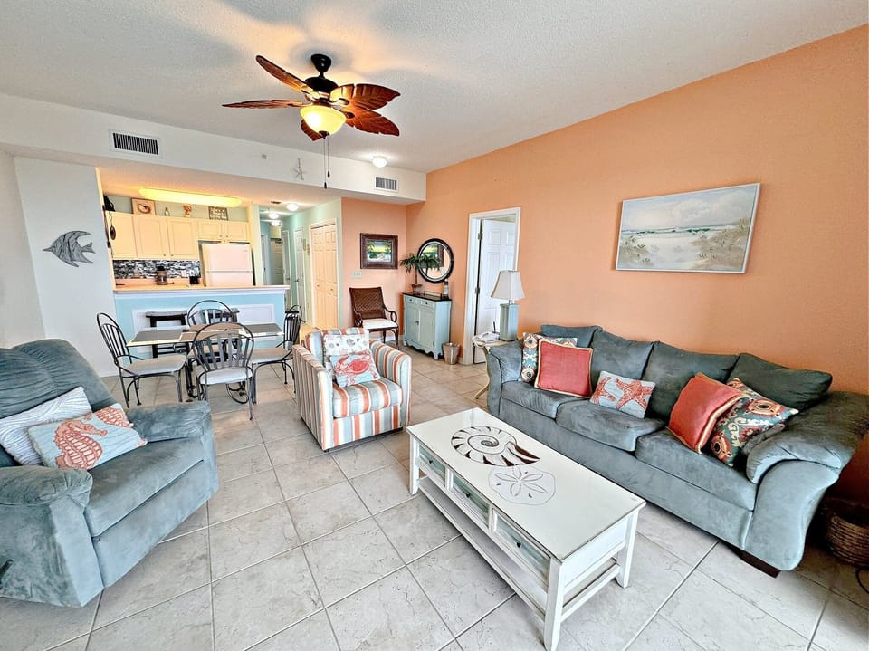Condo, Multiple Beds, Balcony, Ocean View (The Dunes W501) | Living area