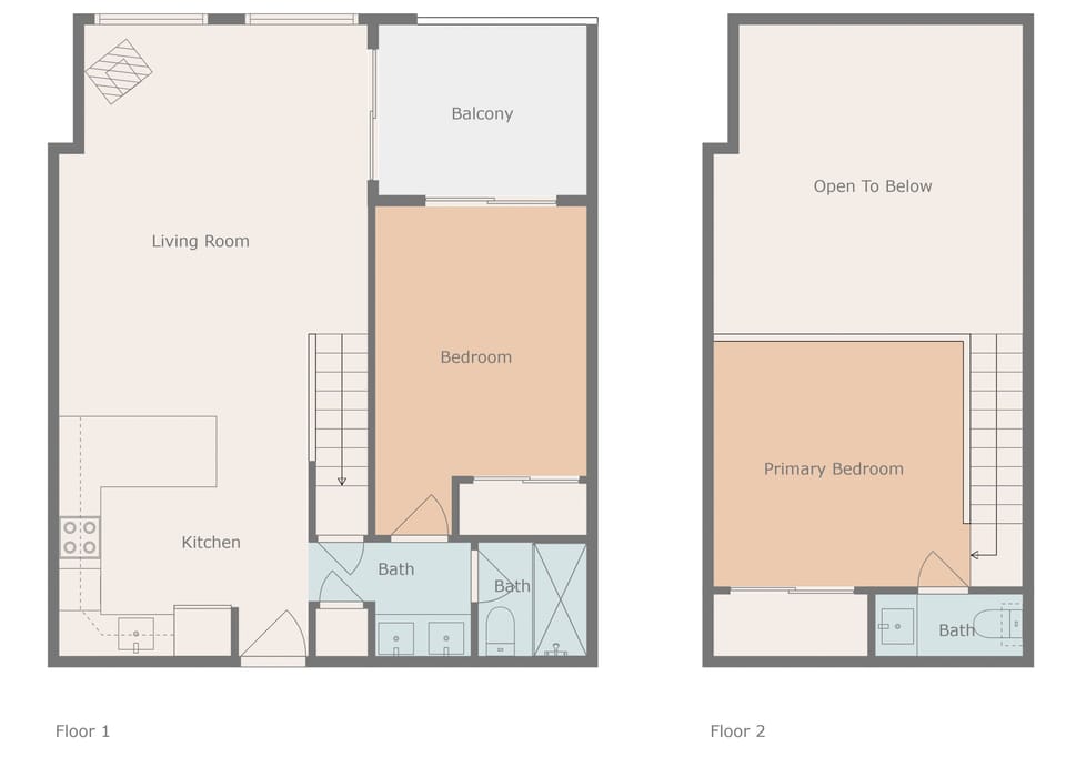 Layout of condo.