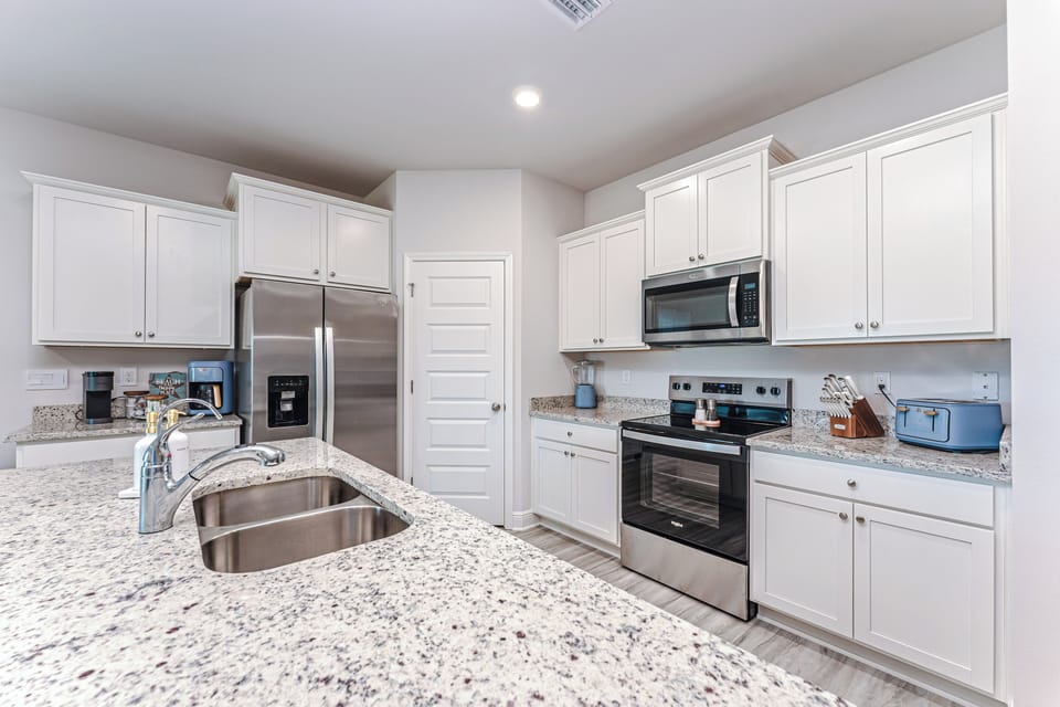 Fully stocked kitchen 