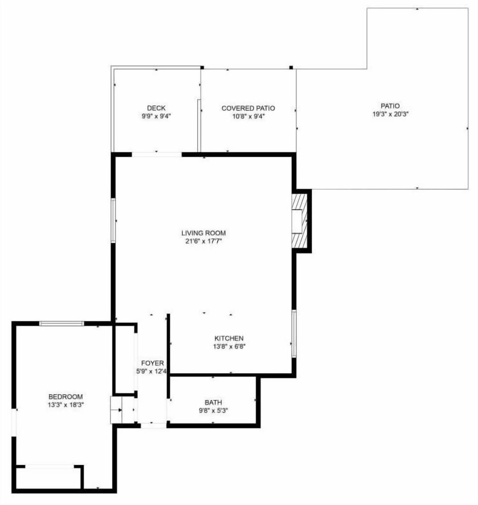 Get a sense of our apartment's layout with this floor plan.