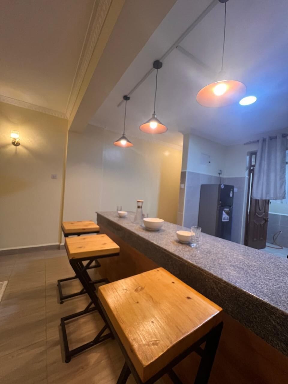 Family Apartment, Balcony, City View | Private kitchen | Fridge, microwave, cookware/dishes/utensils, dining tables