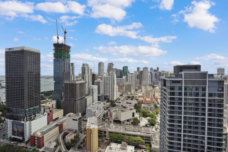 An elevated perspective of the skyline right from your balcony