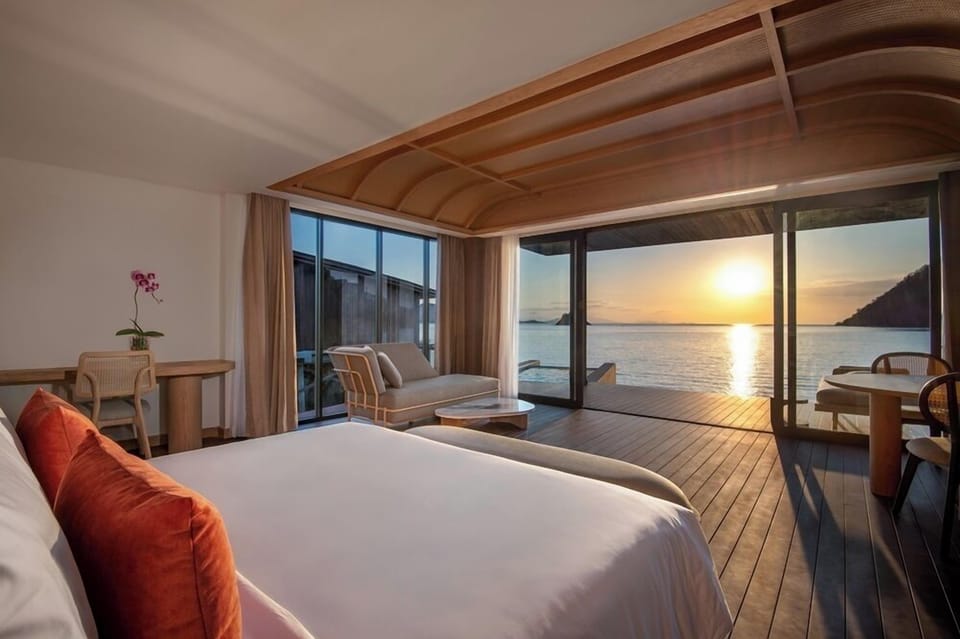 Overwater Villa, Private Pool, Sunset View | Premium bedding, pillowtop beds, in-room safe, desk