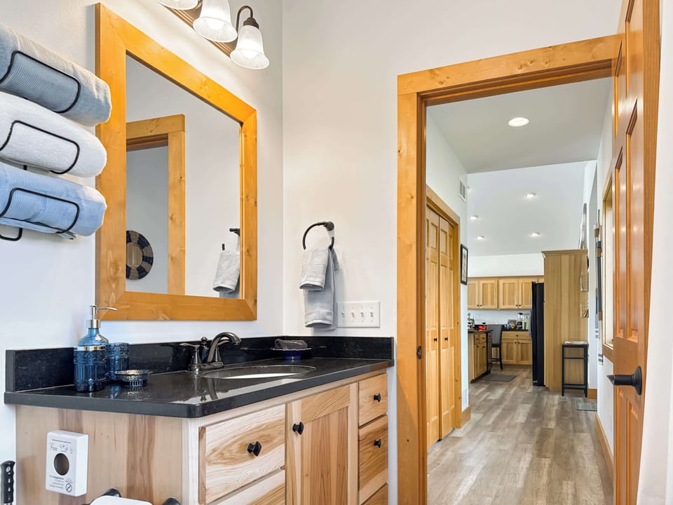 There’s 1 shared bathroom upstairs.
