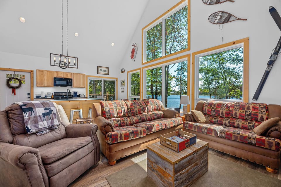 Living room and kitchen