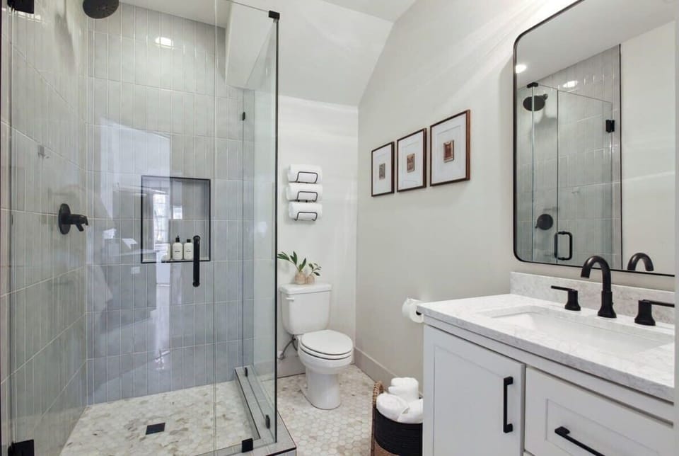 Bathroom 1 | Full Bathroom | Step In Glass Shower | First Floor