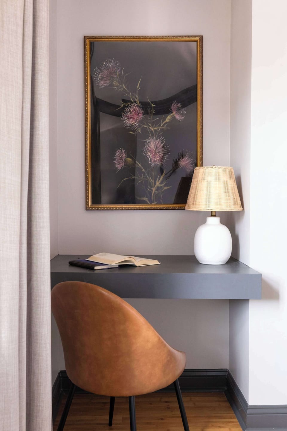 Unit A Bedroom 2 | King Bed +  Dedicated Desk Workspace | Second Floor