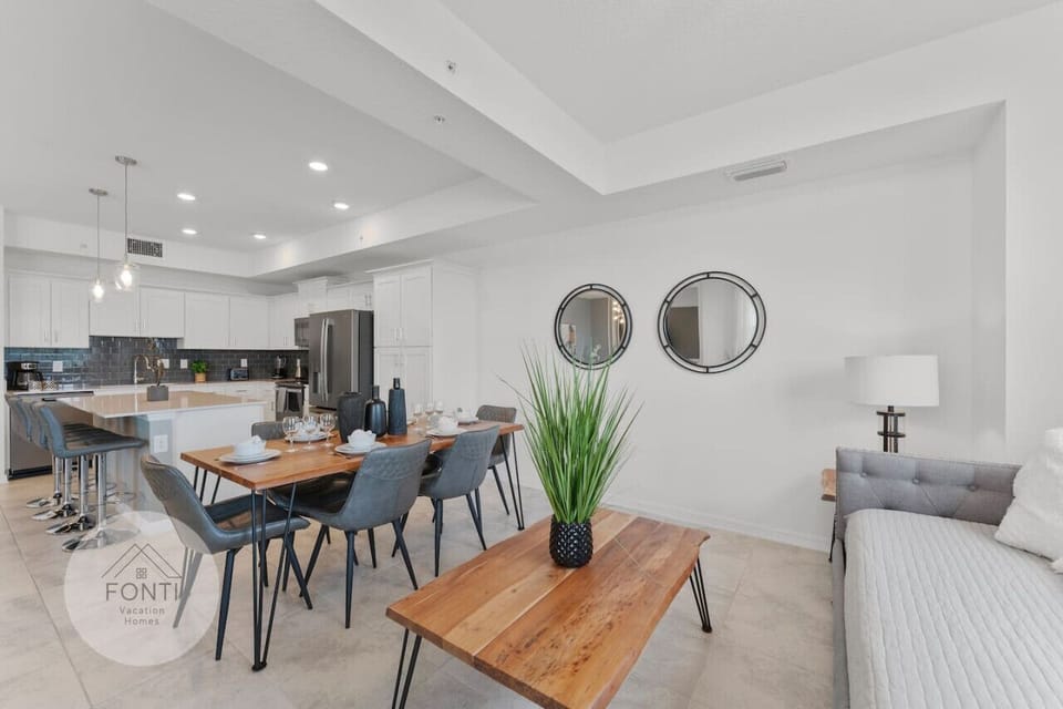 Spacious Dining and Living Room #Disney #Parks #kingdom #springs #StoreyLake #resort #Apartment #Vacation #Rental #waterpark #Kissimmee #Orlando #universal #citywalk