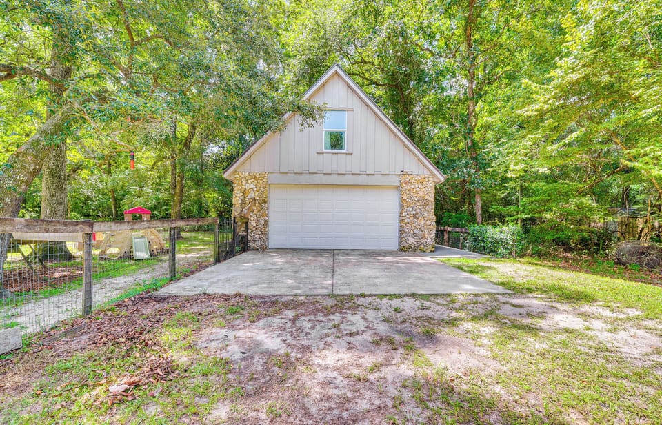 Exterior | 2-Story Guest House | Keyless Entry