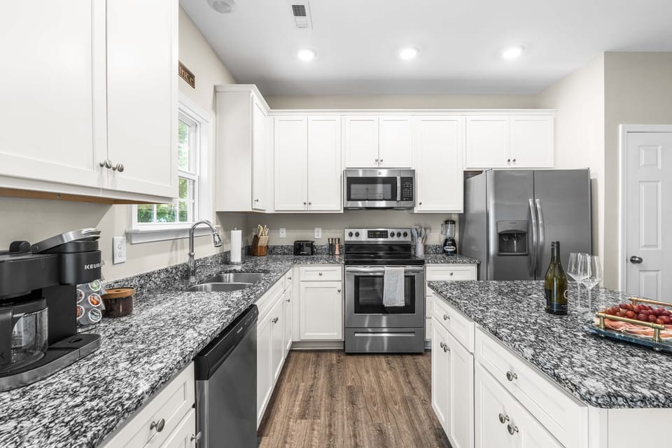 Kitchen fully equipped with modern appliances